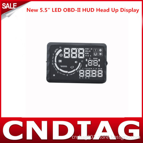 New 5.5" LED OBD-II Hud Head up Display Over Speeding Warning S5